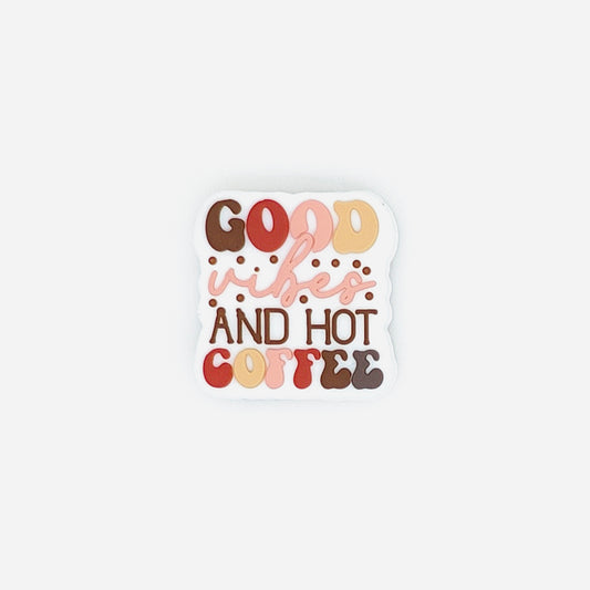 Good Vibes And Hot Coffee Silicone Focal Beads