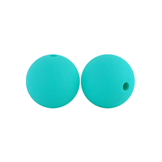 12/15mm Round Turquoise Silicone Beads C#01