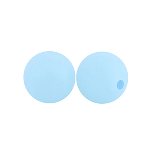 12/15mm Round Crystal Blue Silicone Beads C#21