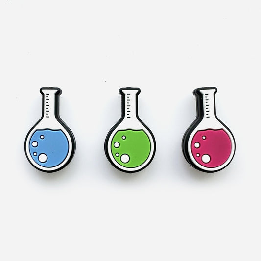 Round Bottomed Science Beaker Focal Silicone Beads