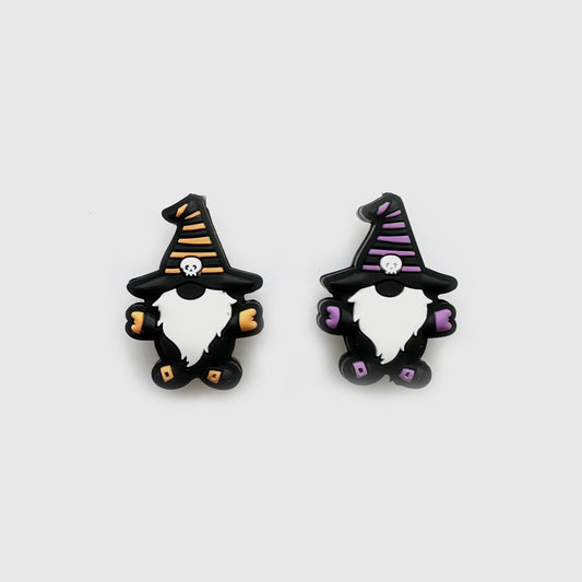 Skull Witch Hat Gnome Focal Silicone Beads