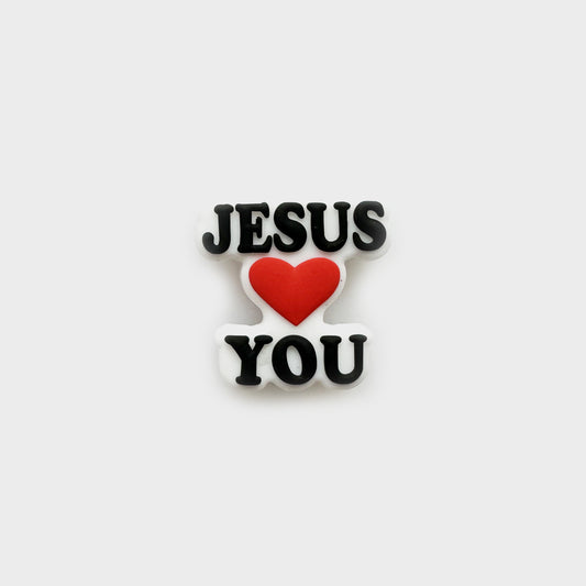 Jesus Love You Focal Silicone Beads